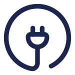 Plug Circle SVG Icon
